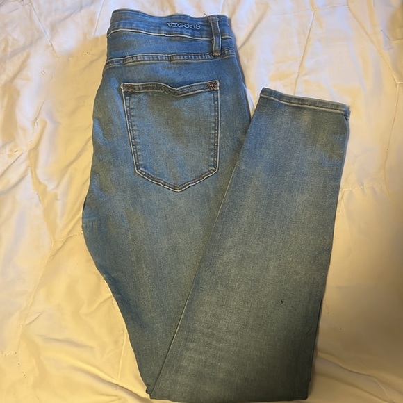 Light Blue Mid Rise Super Skinny Jeans - Picture 3 of 3